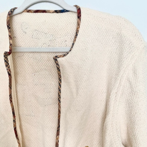 Vintage Handmade Patchwork Cats Meow Funky Cottagecore Granny Knit Jacket Kawaii - Picture 6 of 12